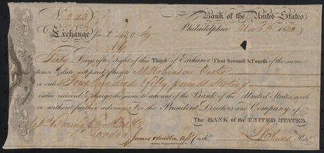 Check of Caroline Carey De Lancey, November 6, 1820