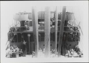 [Mast and decks of ship.]