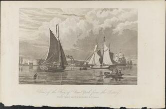 View of the Bay of New York from the Battery.