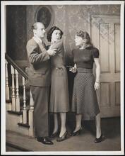 [James Todd as Dr. William A. Shelby, Lila Lee as Doris Shelby, and Bernadine Hayes as Mazie Stoner in "Blind Alley".]