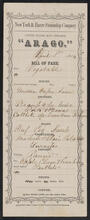 United States Mail Steamer "Arago." Bill of Fare