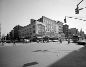 [Ukrainian businesses and organizations on Second Avenue at the intersection of 9th Street.]
