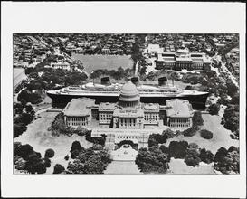 [Photomontage of an Ocean Liner on an Aerial View of the Capitol Building, Washington, D.C.]