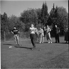 Arthur Godfrey [Godfrey playing golf.]