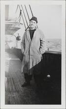 [Crew member on deck of ship.]