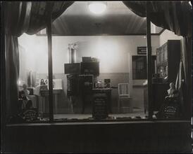 [Display window, gas appliances.]