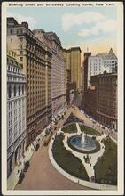 Bowling Green and Broadway Looking North, New York.