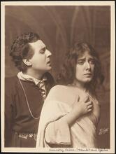 [E. H. Sothern in the title role and Julia Marlowe as Ophelia in the nunnery scene in "Hamlet".]