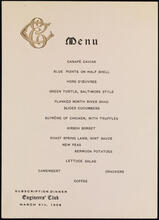 Subscription Dinner Engineers' Club