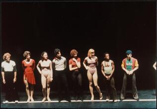 ["A Chorus Line" theater still.]