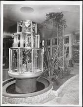 [S.S. "Normandie", One of the Bird Cages in Winter Garden, Cabin Class.]