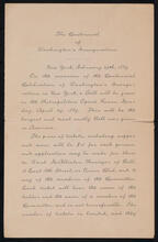 The Centennial of Washington's Inauguration