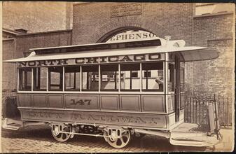 Closed Cars [North Chicago City Railway No. 147 streetcar.]