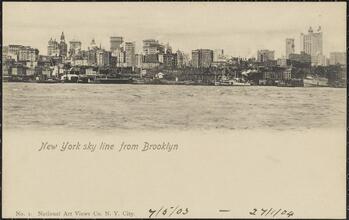 New York sky line from Brooklyn