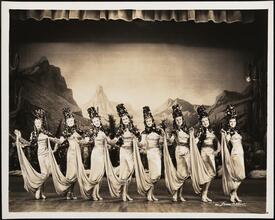 [Chorus girls in "Boys and Girls Together".]