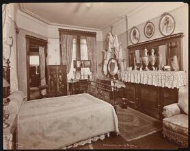 Portrait, Lillian Russell at Home, Interiors of Residence.