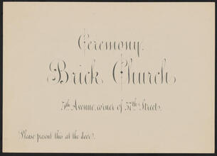 [Wedding of Harriette P. Williams and Mortimer L. Mackenzie.]