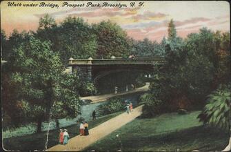 Walk under Bridge, Prospect Park, Brooklyn N. Y.