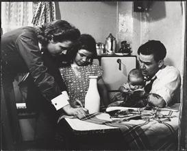 Henry Street Visiting Nurse Service, Emphasizing Nutritional Values of Basic Foods for the Family Whose Mother is Critically Ill in the Hospital.