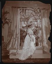 Portrait, Lillian Russell at Home, Interiors of Residence.