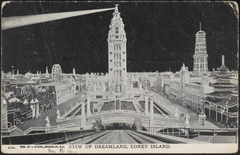 View of Dreamland, Coney Island.
