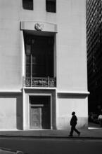 [Detail of William Street façade of 20 Exchange Place.]
