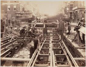 Canal St. [Construction of the cable road on Broadway, 1891.]