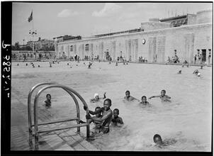 Children Swimming in Colonial Park Olympic-Size Pool.
