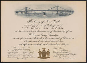 Ceremonies on the Occasion of the Opening of the Williamsburg Bridge