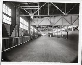 [Norwegian America Line, Upper Level, Looking Back from Centre of Pier Toward Entrance.]