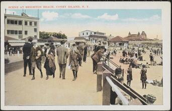 Scene at Brighton Beach, Coney Island, N.Y.