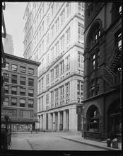 Broadway and Dey Street. New York Telephone and Telegraph Building, from Dey Street.