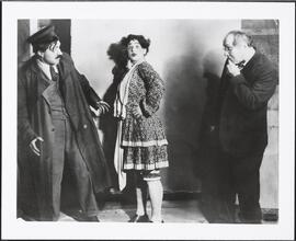 [Jacob Jacobs, Yetta Zwerling and Teitelbaum in an unidentified production.]