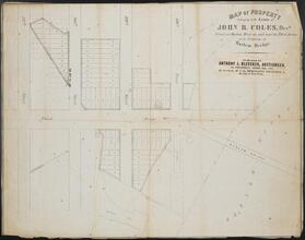 Map of Property Belonging to the Estate of John B. Coles, Decd.
