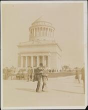 [Grant's Tomb with pedestrians in foreground.]