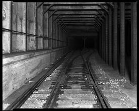 Unidentified subway tracks.