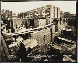 Abyssinian Baptist Church W. 138 St. N.Y.C. View looking S.E. at Community House