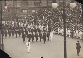 [Firemen in parade.]