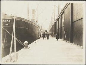[Ship at the pier.]