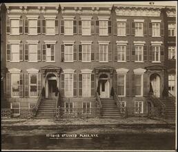 [11-13 St. Luke's Place, row of townhouses.]