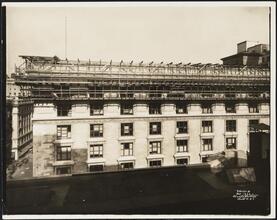34th Street and Fifth Avenue. Altman's Department Store. Top floor from elevated vantage