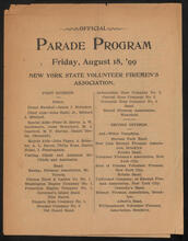 Official Parade Program New York State Volunteer Firemen's Association