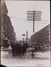 [Snow storm on Avenue A.]