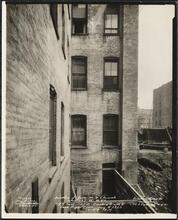 Mother of Zion M.E. Church. West 137 St. N.Y.C. Cracks in S. side to East Light Court
