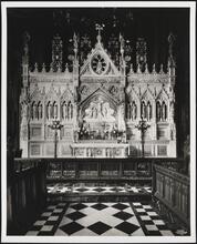 209 Broadway. Trinity Church. Interior, chancel detail at altar