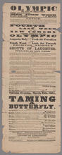 Tuesday evening, March 15, 1864, the new comedy in three acts, entitled "Taming a Butterfly"