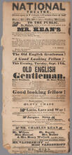 This evening, Tuesday, September 17, will be performed the comedy of "The Old English Gentleman"