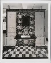 [Interior, showroom, sink display.]