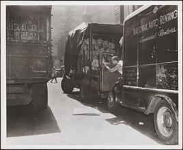 Trucks in traffic