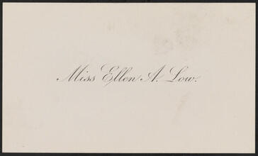 Miss Ellen A. Low [Marriage to Henry Evelyn Pierrepont, Jr.]